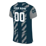 personalized utah state aggies stripe block navy jersey best selling