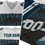 personalized utah state aggies tire arrows navy black white jersey best selling