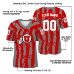 personalized utah utes stripe splatter red jersey best selling