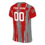 personalized utah utes striped texture red jersey best selling