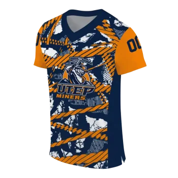 personalized utep miners camo shatter blue jersey fashion forward