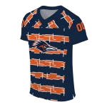 personalized utsa roadrunners layered grids orange jersey best selling