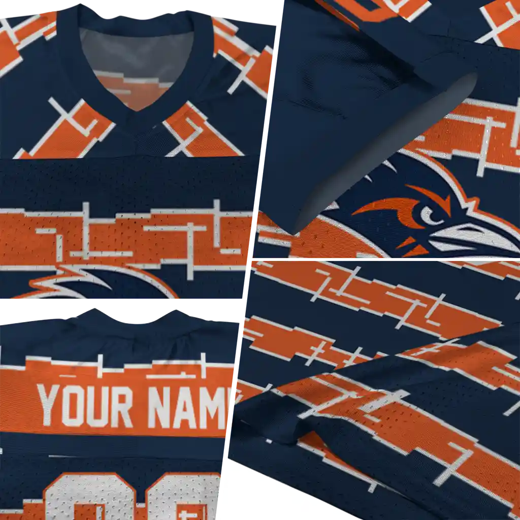 personalized utsa roadrunners layered grids orange jersey new arrival personalized utsa roadrunners layered grids orange jersey new arrival