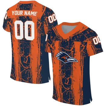 personalized utsa roadrunners rugged stripes orange jersey best selling