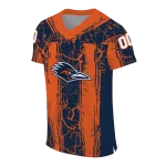 personalized utsa roadrunners rugged stripes orange jersey best selling