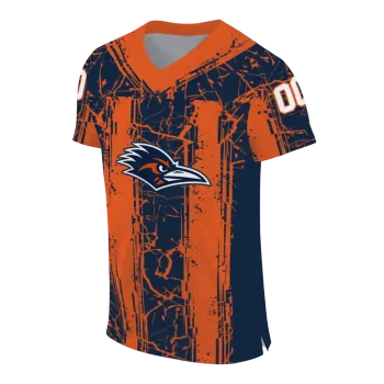 personalized utsa roadrunners rugged stripes orange jersey fashion forward
