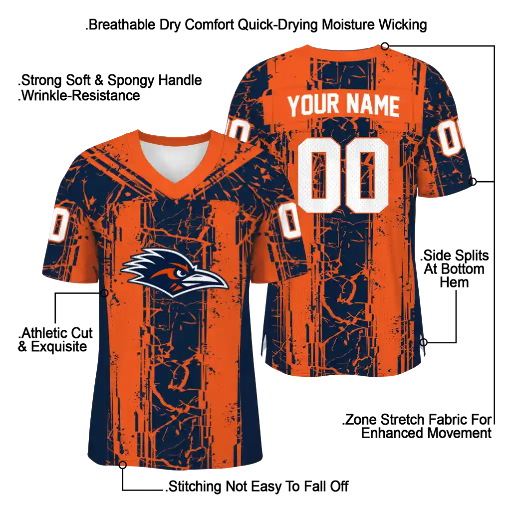 personalized utsa roadrunners rugged stripes orange jersey latest model personalized utsa roadrunners rugged stripes orange jersey latest model
