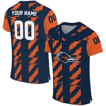 personalized utsa roadrunners stripe block orange jersey best selling