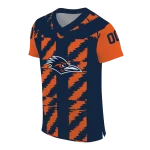 personalized utsa roadrunners stripe block orange jersey best selling
