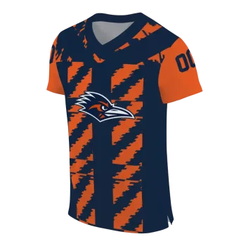 personalized utsa roadrunners stripe block orange jersey fashion forward