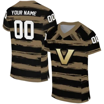 personalized vanderbilt commodores art stripe black jersey best selling