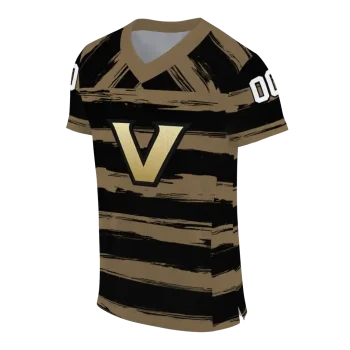 personalized vanderbilt commodores art stripe black jersey fashion forward