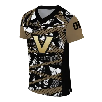 personalized vanderbilt commodores camo shatter black jersey fashion forward