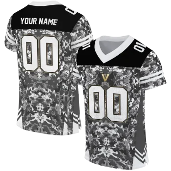 personalized vanderbilt commodores mirrored pattern black jersey best selling