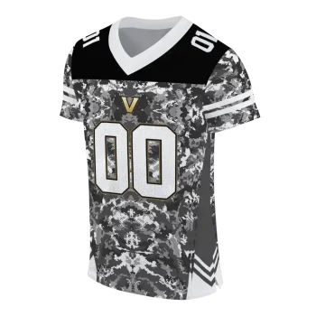 personalized vanderbilt commodores mirrored pattern black jersey fashion forward