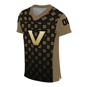 personalized vanderbilt commodores stacked rectangle black jersey fashion forward