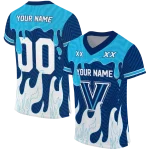 personalized villanova wildcats dripping flames navy white jersey best selling