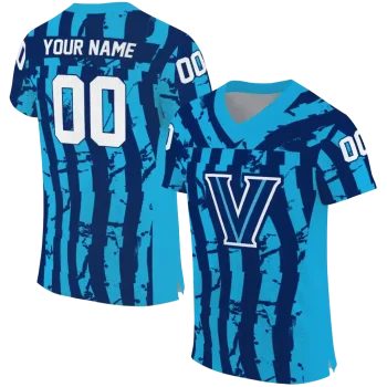 personalized villanova wildcats stripe splatter navy jersey best selling