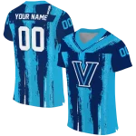 personalized villanova wildcats striped texture navy jersey best selling