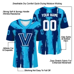 personalized villanova wildcats striped texture navy jersey best selling