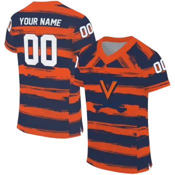 personalized virginia cavaliers art stripe blue jersey best selling