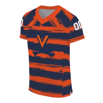 personalized virginia cavaliers art stripe blue jersey fashion forward