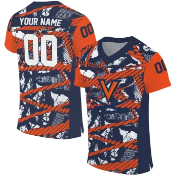 personalized virginia cavaliers camo shatter blue jersey best selling