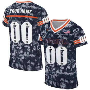 personalized virginia cavaliers camouflage abstract blue jersey best selling