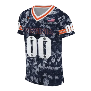 personalized virginia cavaliers camouflage abstract blue jersey fashion forward