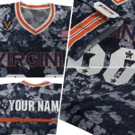 personalized virginia cavaliers camouflage abstract blue jersey best selling