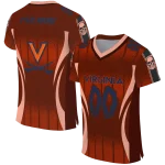 personalized virginia cavaliers dynamic dots orange jersey best selling
