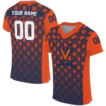 personalized virginia cavaliers stacked rectangle blue jersey best selling