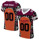 personalized virginia tech hokies brushstroke xs orange black jersey best selling