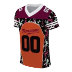 personalized virginia tech hokies brushstroke xs orange black jersey best selling