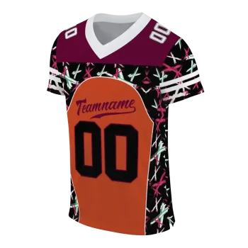 personalized virginia tech hokies brushstroke xs orange black jersey fashion forward