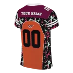 personalized virginia tech hokies brushstroke xs orange black jersey best selling