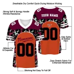 personalized virginia tech hokies brushstroke xs orange black jersey best selling