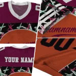 personalized virginia tech hokies brushstroke xs orange black jersey best selling