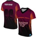 personalized virginia tech hokies halftone flow maroon black jersey best selling