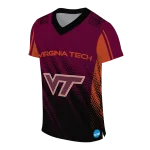 personalized virginia tech hokies halftone flow maroon black jersey best selling
