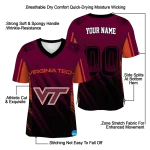 personalized virginia tech hokies halftone flow maroon black jersey best selling