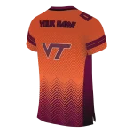 personalized virginia tech hokies halftone sweep orange black jersey best selling