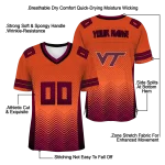 personalized virginia tech hokies halftone sweep orange black jersey best selling