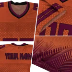 personalized virginia tech hokies halftone sweep orange black jersey best selling