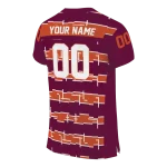 personalized virginia tech hokies layered grids maroon jersey best selling