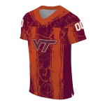 personalized virginia tech hokies rugged stripes maroon jersey best selling