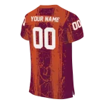 personalized virginia tech hokies rugged stripes maroon jersey best selling