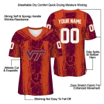 personalized virginia tech hokies rugged stripes maroon jersey best selling