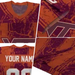 personalized virginia tech hokies rugged stripes maroon jersey best selling