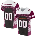 personalized virginia tech hokies tire arrows maroon black white jersey best selling